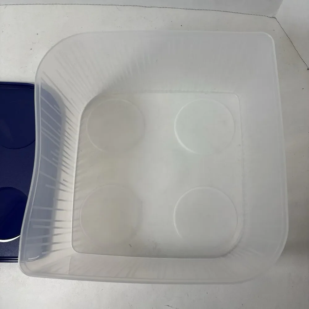 Tupperware Fresh N Cool Refrigerator Food Container‎ 22 Cup 5.2 L Large Blue F4